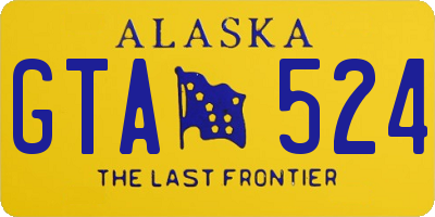 AK license plate GTA524