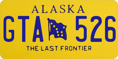 AK license plate GTA526