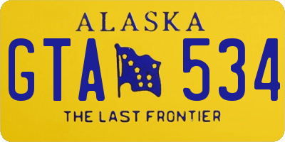 AK license plate GTA534