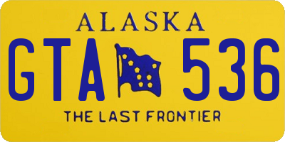 AK license plate GTA536