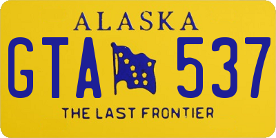 AK license plate GTA537