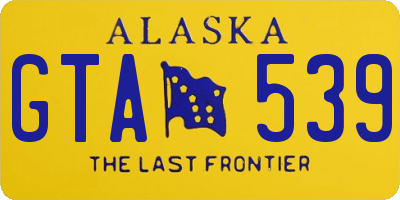 AK license plate GTA539