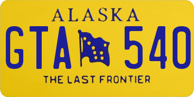 AK license plate GTA540