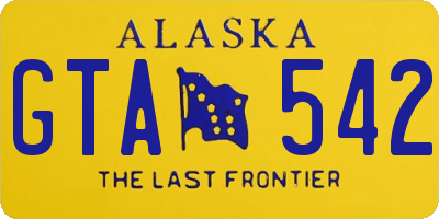 AK license plate GTA542