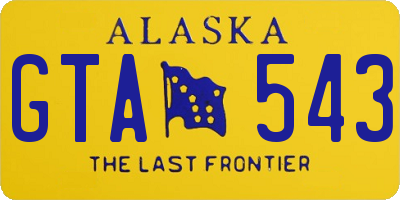 AK license plate GTA543