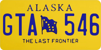 AK license plate GTA546