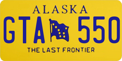 AK license plate GTA550