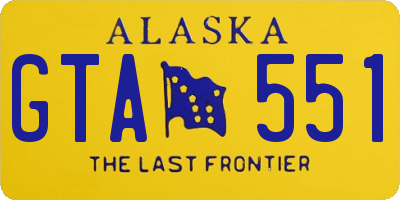 AK license plate GTA551