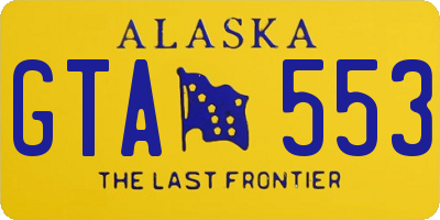 AK license plate GTA553