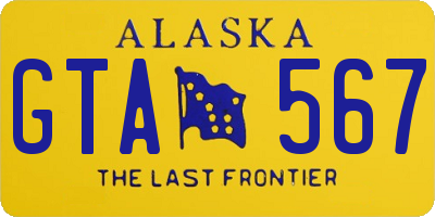 AK license plate GTA567