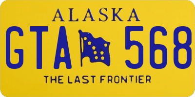 AK license plate GTA568