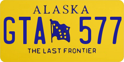 AK license plate GTA577