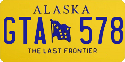 AK license plate GTA578