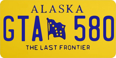 AK license plate GTA580