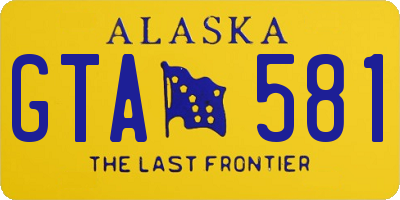 AK license plate GTA581