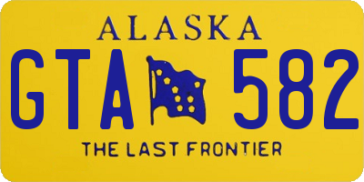 AK license plate GTA582