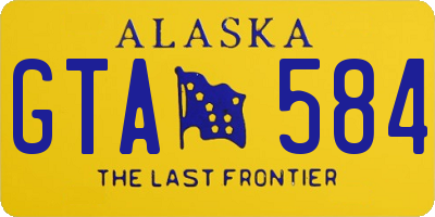 AK license plate GTA584