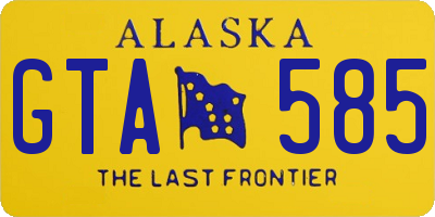 AK license plate GTA585