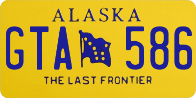 AK license plate GTA586