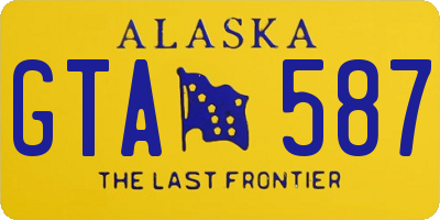 AK license plate GTA587