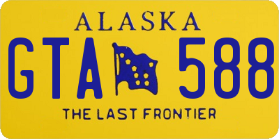 AK license plate GTA588