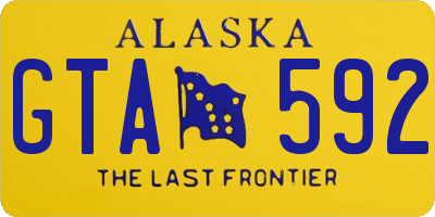 AK license plate GTA592