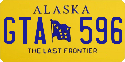 AK license plate GTA596