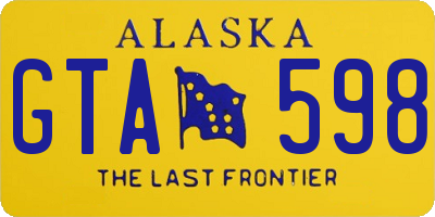 AK license plate GTA598