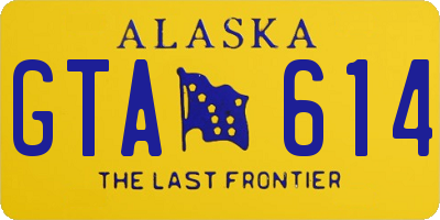 AK license plate GTA614