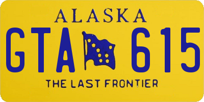 AK license plate GTA615