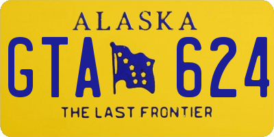 AK license plate GTA624