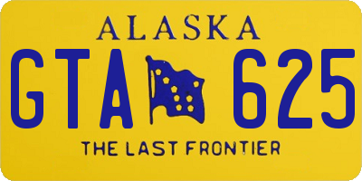 AK license plate GTA625