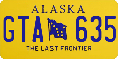 AK license plate GTA635