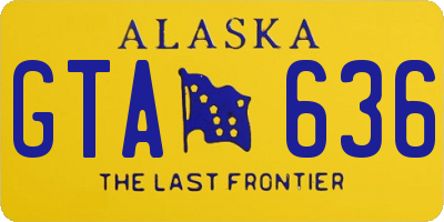 AK license plate GTA636