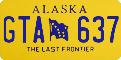 AK license plate GTA637