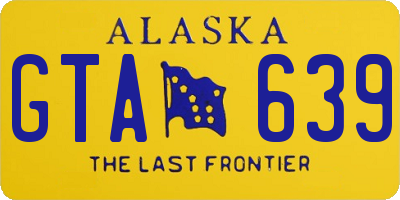 AK license plate GTA639