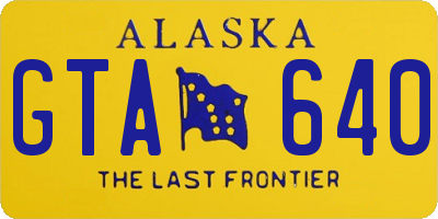 AK license plate GTA640