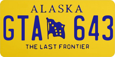 AK license plate GTA643