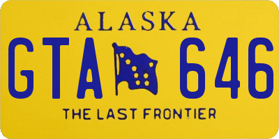 AK license plate GTA646