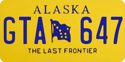 AK license plate GTA647