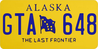 AK license plate GTA648