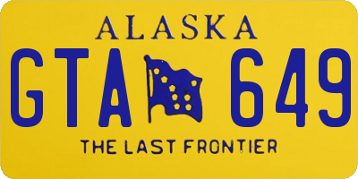 AK license plate GTA649