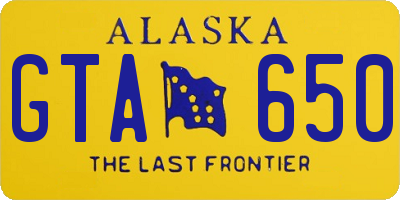 AK license plate GTA650