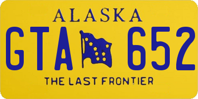 AK license plate GTA652