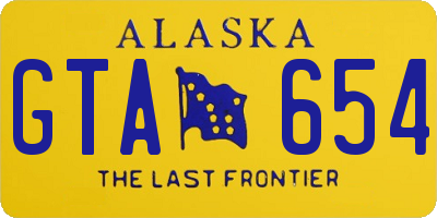 AK license plate GTA654