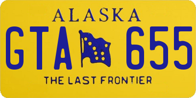 AK license plate GTA655