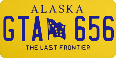 AK license plate GTA656