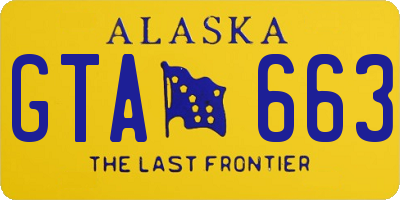 AK license plate GTA663