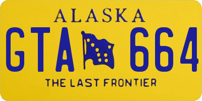 AK license plate GTA664