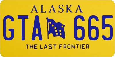 AK license plate GTA665